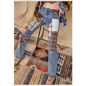 Jaded London Dolls Kill Patchwork Jeans Y2K Grunge Indie Denim Sz 25 Festival